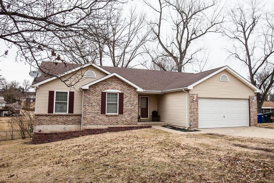 Walk right into this sprawling ranch home, located on a quiet cul-de-sac in the tree-lined streets of Bridgeton.  You’ll immediately feel the openness of this floor plan with plenty of room to entertain!  Family room boasts a wood-burning fireplace and vaulted ceilings.  Large Kitchen with plenty of countertop space.  Gas range and cooktop and new high end dishwasher. Warm, neutral colors, new carpet and hardwood surfaces throughout.  Bay Window off the kitchen.  Main floor laundry.  Enjoy the great view of the large backyard from the brand-new, maintenance free deck.  Perfect for relaxation!  Walk-out lower level offers a rec room, plenty of storage, two bedrooms, two additional sleeping areas, and a full bath.  Two water heaters and a gas furnace with humidifier. Easy access to major interstates and shopping close by.