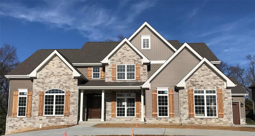 Stunning new construction conveniently located in the popular Harwood Hills Subdivision.  Walk into a gorgeous entry that leads to a sprawling open floor plan on the main level. Complete with hardwood floors, 9 ft ceilings, crown moldings custom built-in shelving. The main floor boasts a large master suite with a huge walk-in closet, jetted tub and large shower.  Upstairs there are 3 spacious bedrooms, 2 full baths and a large bonus room that could be used as a media room, playroom or a multitude of other uses. The home is also comes with an oversized, 3 car garage. This home will not disappoint and is full of all the high end finishes we have come to expect from KCSTL over the last 50 years.