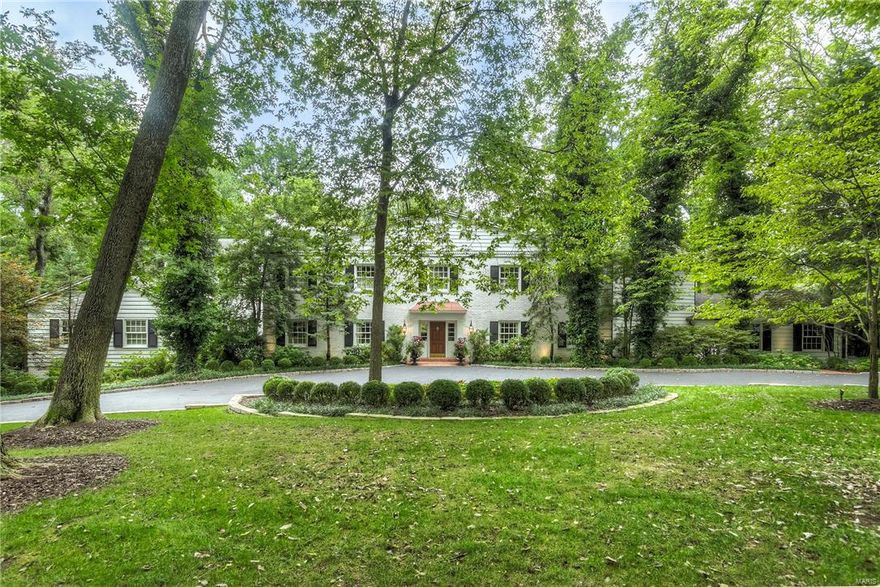 Located in one of the most sought after areas in Ladue, this beautiful 1.5 story  is nestled on 3 private acres appointed with mature trees and lush gardens. A large circle drive leads you to this totally renovated traditional classic and once inside you are sure to be impressed with the  long list of improvements. A large addition to the rear includes expanding the kitchen area with a  breakfast room and sitting area as well as a large great room with 3 sides of windows overlooking the beautiful lot and private in ground pool.  A stunning first floor master suite has also been added to include 3 large closets and glamour bath with heated floor, separate vanities, whirlpool tub,and  step in steam shower.  His and her offices have been created as well. Upstairs there are 4 large bedrooms each with their own bath as well as an Au par/in law suite with sitting room, kitchen. bed and bath. The W/O lower level is finished with a family room, rec room, exercise, sauna, and large wine cellar. Additional Rooms: Sun Room