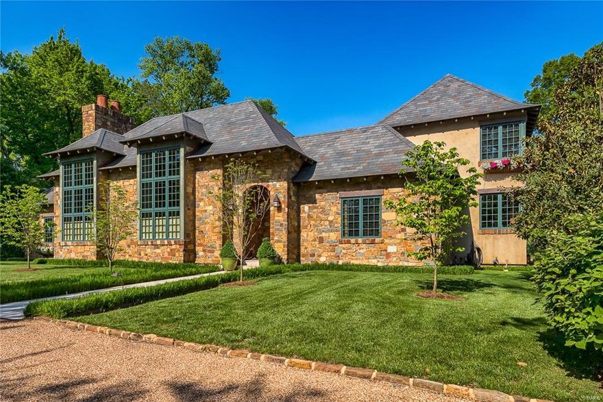 Special property designed by architect Tom Saunders, a graduate of Taliesin, the Frank Lloyd Wright School of Architecture & built by Hennessey in 2006.  This fine home will delight you with old world features coupled with a modern floor plan. The Great Room features a high-vaulted ceiling with white oak beams, two 14’ bay windows, massive hand-forged chandeliers & a large limestone fireplace. The home is U shaped with a salt-water pool in the middle & a covered loggia for alfresco dining & entertaining. The main floor master suite features a fireplace, French doors to the loggia & a massive walk-in closet. The master bath has heated floors, steam shower & separate tub. The Gegg-designed kitchen is perfect with granite counters, custom cabinets, Lacanche gas range from France & high-end appliances. The 1st floor has a guest bedroom with bath. The 2nd floor features 2 bedrooms with en-suite baths & a family room. The Lower Level has 2 more bedrooms & a full bath. 3-car garage. Koi pond.