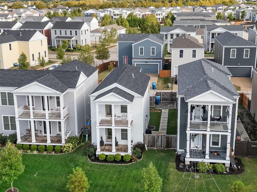 Step into your dream home & experience the magic of New Town living! Come relax and enjoy the beautiful sunsets from your private double balcony overlooking peaceful farmland! This 3 bedroom, 2.5 bath 2 story has a lot to offer! Plenty of white kitchen cabinetry + quartz look countertops; breakfast bar area w/ pendant lighting, pantry for extra storage, SS app including smooth top stove. Convenient powder room off Great Rm. 2nd floor primary suite has walk in closet, private bath w/DBL bowl vanity, tub/shower combo & access to 2nd floor balcony. 2 add beds, one with a walk-in closet + 1/2 bath & laundry room complete 2nd floor. Unfinished LL just waiting for your finishing touches w/ rough - in for bath + egress window. Outside, the vibrant community awaits, inviting you to explore its endless opportunities for outdoor adventure & relaxation, picturesque lakes/canals, includes 2 pools, lazy river, lakes for fishing & kayaking. This is more than just a home – it's a lifestyle.