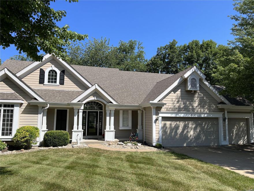 BEAUTIFUL HOME - MOVE IN READY! This 4 bedroom 3.5 bath Atrium Ranch is great for entertaining and just looking for your own personal touches! Home boasts soaring ceilings, spacious rooms, vaulted hearth room, screened in porch off the kitchen and 3 fireplaces. Kitchen has 42 inch white cabinets. Refinished hardwood floors in kitchen and hearth room. Skylights in kitchen and atrium. Coffered ceiling in master bedroom. Heated floors in master bathroom. Built in desk in two bedrooms. Three walk-in closets and additional 14x14 exterior storage room. Wet bar in lower level rec room. Flat fenced portion of backyard with patio and view of private wooded area. Roof 2015, Furnace/AC 2018, new carpet and interior paint 2020. Updated light fixtures, new luxury vinyl plank flooring in main beds and closet. Insulated garage. Leaf filter system. Don't miss out on this great home!