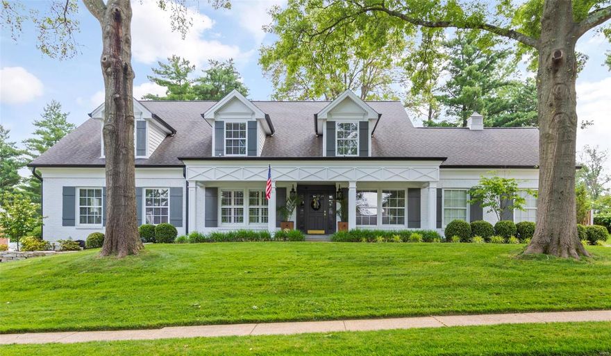 No detail was overlooked in this Warson Woods masterpiece.  This home was renovated from the ground up: Second floor added plus sq ft added to main floor. High ceilings, gleaming hardwoods, open floor plan, and arched doorways welcome you as you enter this beautiful home.  DR w/ custom millwork and alcove. Center of home has charming sitting rm w/ built-ins. Spacious light filled coffered Great rm opens to vaulted bright kitchen.  Dual French doors lead to incredible 25x20 covered patio w/ vault and fireplace. Main flr laundry/locker room w/ plan desk.  Private owners suite w/ sitting rm / lux bath w/ sep tub/shower/double vanity and large walk-in closet. Lrg Main flr office w/ 2 closets.  Second flr boasts 3 beds 2 full bath and large bonus fam rm.  Loads of closet space throughout this well designed home.  Fin LL with lux laminate hardwood flr and half bath.   Plenty of unfinished space for storage.  Welcome Home!