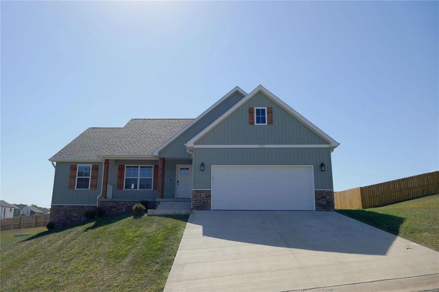 SHORT SALE ALERT!! Here's your chance to buy an (almost) brand new construction home UNDER market value! This 3 bedroom, 2 bathroom ranch style home was recently built in 2022 by Pinnacle Homes and is located in the Waynesville School District and near FLW! Be greeted by the covered front porch area & step inside to the open-concept layout featuring luxury vinyl plank flooring, recessed lighting & an oversized remote fan! The kitchen boasts custom soft close cabinetry, under-mount sink, stainless appliance suite, granite countertops & center island. The primary bedroom suite is carpeted for comfort featuring a large walk-in closet, soaking tub, glass-enclosed shower, double sink vanity, & granite countertops. Don't over look the large unfinished walk out basement that is roughed in for a 4th bedroom & 3rd bath for you to finish to your liking. Accepted offers are subject to a 30 day bank approval process with Penny Mac. SOLD AS IS. Buyer must sign short sale addendum. SpecialListingConditions: Short Sale