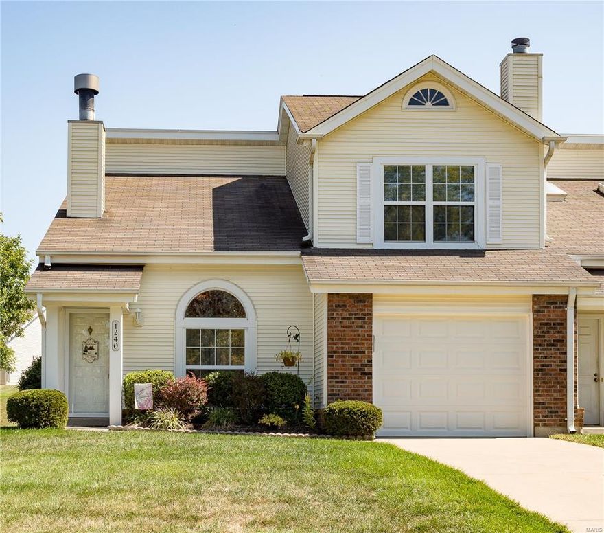 Light and bright pristine town home in The Villages of Windwood.  Spacious two-story living room offers bay window and floor to ceiling brick wood-burning fireplace. Kitchen features white appliances, pantry and ceramic tile flooring and is open to the breakfast room, also with ceramic tile flooring.  French doors from breakfast room lead to private concrete patio.  Main level is complete with convenient laundry room.  Upstairs master suite provides walk-in closet, glass shower and step-up whirlpool soaking tub.  Second story den features vaulted ceiling, sky lights and built-in shelving and cabinets.  Neutral carpet, fresh paint, six panel doors and lighted ceiling fans through out.  Plus one car garage all in a great location.  Reasonable condo fee includes landscaping, snow removal, pool, water and trash.  Showings start Sunday, September 17th. Location: Ground Level