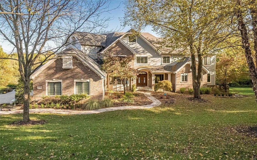 Freshly Painted and ready for New Family! Luxury in Nature. Relish the charm & peacefulness of the countryside while enjoying all of the meticulously designed features of this custom built 1.5 story masterpiece “Smart Home.” This beauty rests on a 1.39 acre lot & is not only bordered on 3 sides by common ground but is adjacent to 73 abundant acres of Babler State Park. Blending into lush surroundings you’ll enjoy terraced gardens, bedroom balconies, screened sunporch an in-ground pool w/ stone waterfall, slide & Hot Springs hot tub. A high-end kitchen featuring 2 Viking convection ovens, as well as Dacor, Bosch and SubZero appliances, walk-in pantry & planning desk. The Master Bedroom features a gas fireplace, private deck TWO Master Baths and Two walk-in closets with a secret pass through door. Unique ceilings, details and wood work can be found throughout the home. Multiple outdoor spaces recreate resort style living w/ a grand outdoor fireplace & grilling station. Pristine serenity! Additional Rooms: Sun Room