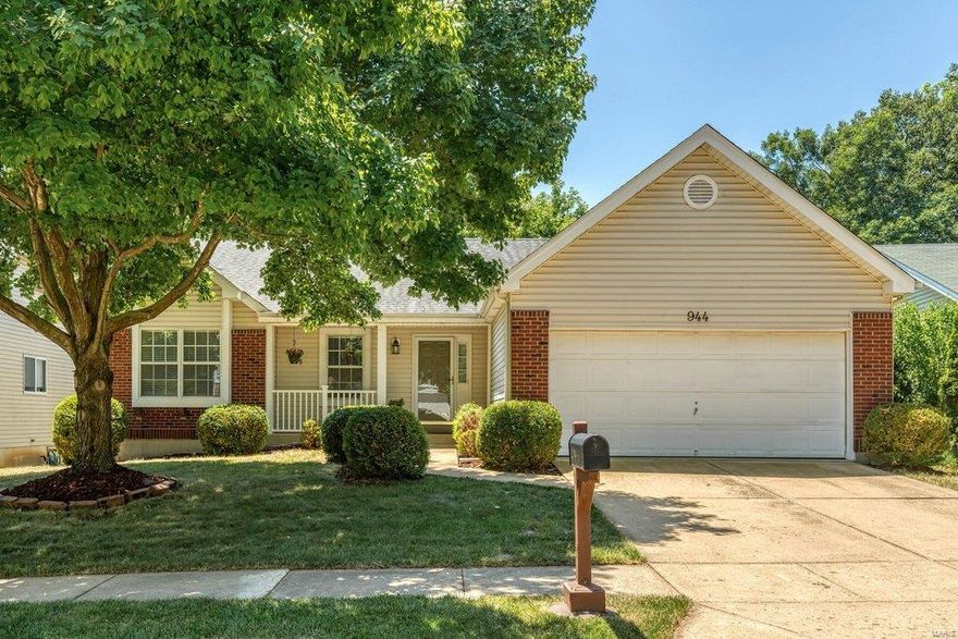 Beautifully maintained ranch home with tons of natural light has so much to offer the new owners! Upon entry, you’ll notice the spacious vaulted great room with wood burning fireplace. Gorgeous teak hardwood flooring throughout the entry and hallway makes such a statement of quality! The home is painted in a lovely neutral palette offset by white 6 panel doors and trim. The Master bedroom suite features a spacious walk-in closet and en-suite bath with double vanities. Two remaining bedrooms share a hall bath. Spacious, vaulted kitchen and MAIN FLOOR LAUNDRY! The separate dining room features a 3-window bay and a door that exits to the deck and fenced backyard. Beautifully finished Lower Level provides so much more living space with a large family room with wet bar, another full bath, office, cedar closet and a sliding door to the exterior. Recent updates include HVAC 2020 and water heater 2015. Fantastic location just minutes away from Highways 141 and 44!