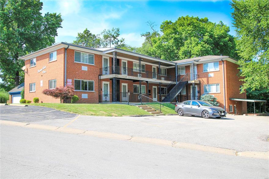Located in the vibrant Webster Groves district, this property is walkable to Webster University and near plenty of restaurants and shops! It is fully furnished and beautifully updated with granite countertops, stainless appliances, refinished hardwood floors, along with a long list of other updates! Each unit has Forced Air/Central air, access to laundry in the basement, and 2 parking spots (for a total of 18 parking spaces!)