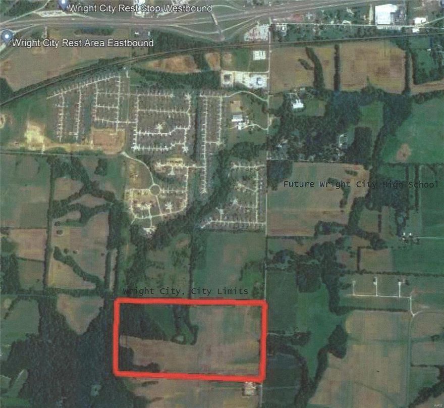 This agricultural land is adjacent to the city limits of Wright City and just 0.3 miles away from the new Wright City High School future building. This parcel, currently is in row crop production, is an ideal location for development, recreation, an equestrian playground or can be rezoned for a variety of options.