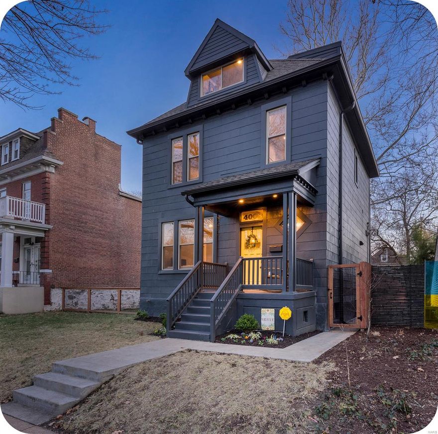 Check out this sweet URBAN HOMESTEAD! Situated on a JUMBO-SIZED privacy-fenced lot, your chicken coop is already built & ready to roll (just add chickens). Light, bright & open main level floorplan combines the friendly living & dining rooms for great flow. The cheery kitchen has been laid out perfectly for the chef of your household with a large center island, convenient pantry & comfortable family room addition off the back. Upstairs you'll find a serene master suite with walk-in closet & spa-like full bath, two more good-sized bedrooms, a bonus room (home office? yoga room? playroom? extra sleeping area for occasional slumber party guests?) & laundry. Walking distance from Tower Grove Park & all the great restaurants on South Grand--you'll enjoy life in the tight-knit community of Tower Grove South. Total renovation in 2019 for the ultimate in peace of mind. You deserve it!