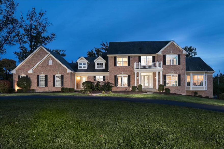 A gracious front circle drive welcomes you to this 6,000 square foot home with a main level primary suite, 2-story entry and 2-story Great Room, all set on an expansive 1.5 acre lot. The main level suite is detailed with vaulted ceiling, luxe bath, separate shower and tub, and dual walk-in closets. A wall of windows overlooks the free-form gunite pool, aggregate patio, firepit, generator and extensive level yard. The eat-in kitchen features Jenn Air range, double ovens, oversize refrigerator and spacious Hearth Room. 2nd Level offers 3 bedrooms w/3 full baths and a separate living/study room. A fully finished Lower level provides nearly 2,000 SF of living space  including game, billiard, media and recreation rooms, wet bar, entertaining area and full bath. Main level laundry. 3 car garage. Near shops, restaurants, hospitals, and major thoroughfares. Mason Ridge Elementary and Parkway West Middle and High Schools make this the perfect home. Make an offer.