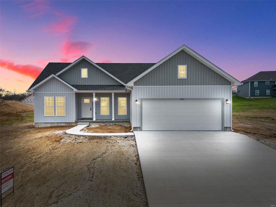 Newly Constructed! Beautiful ranch home in the highly desirable St. Andrews Subdivision! 3 bedrooms, 2 bathrooms 9 foot ceilings throughout the home with a large open great room with 10 foot ceilings. Custom master bathroom with a huge walk in tile shower, walk-in master closet. Main floor large laundry room with a custom cabinet and configurable organizer. Walk-in pantry off the kitchen. Kitchen has custom 42" cabinetry, island, granite countertops, tile backsplash, and stainless steal appliances. Large front covered porch. Oversized two car-garage and full basement with rough-in for future bathroom.

UPGRADES: 
Oversized garage 
9 ft foot ceilings 
42" Kitchen cabinets 
Granite countertops 
Tile Backsplash 
Upgraded flooring throughout 
Upgraded Appliances 
Upgraded windows
Canned Lighting 
Upgraded fixtures/mirrors 
Closet Organizers 
Custom master tile shower
Basement bathroom rough-in