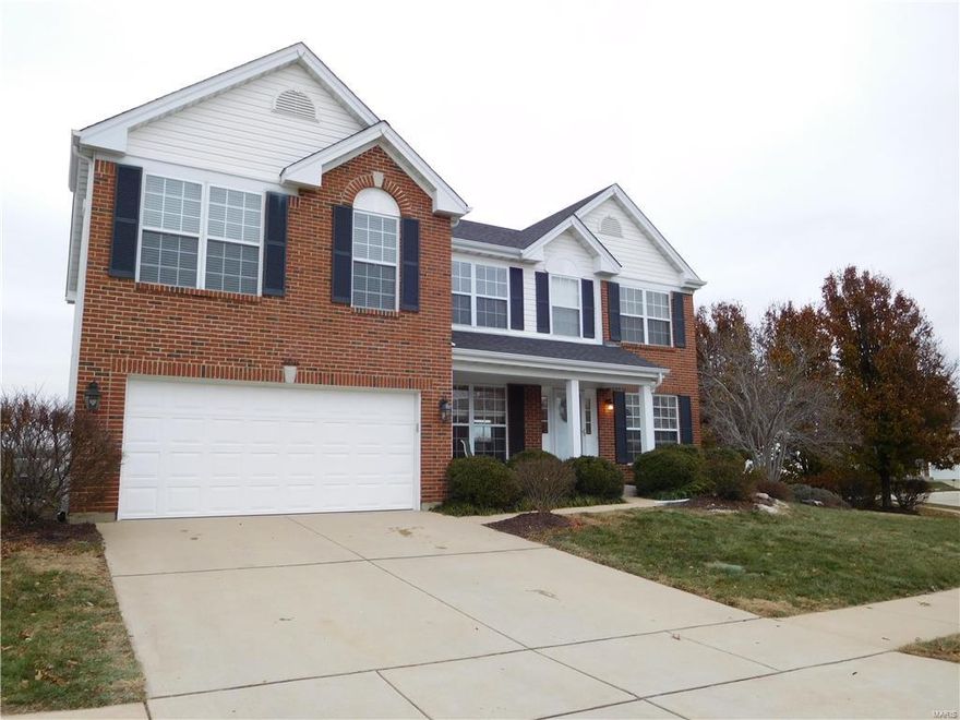 Great central location 5 minutes from HWY 270! Fantastic brick front with covered porch and lovely landscaping. Vinyl siding, enclosed soffits/fascia, 2' extended drive for guests, upgraded roof, backyard has wood privacy fence. Interior features thermal windows, 75 gal HWH, updated A/C, wood entry, surround sound, updated Edison style light fixtures, updated  faucets, attic fan, closet organizers, HUGE walk-in closets -- the storage is AMAZING in this home! This 5 bedroom 3.5 bath home offers almost 4000 sq feet of living area incl walk-out LL with full bath!  You'll find  HUGE luxury master bath, master suite with room for a sitting area, lots of light flow, open stairwell to LL, fresh paint, enclosed office with French doors, gas fireplace,  Beautiful kitchen w/ granite counters, undermount sink, center isl, stainless appliances, bay window, walkin pantry, and so much more!  Plus as a bonus, the kids will LOVE making friends at the pool in the hot summers! Move-in ready!