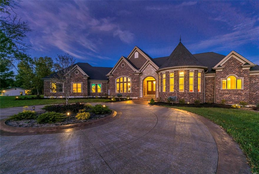If you are looking for a BREATHTAKING ESTATE, within 15 minutes of Augusta-Wine-Country and 40 minutes of downtown St. Louis, you have found your personal OASIS. This home looks like a CASTLE, but warmly welcomes you home every single time. Built in 2013 you have access to all the MODERN amenities you would expect, from the espresso cabinets and glass-tiled shower to the touch-activated faucets; but are also embraced by the OLD-WORLD jumbo brick and custom light fixtures. This home provides pure perfection as a backdrop for the bonfires and roasts, as well as the holiday gatherings and wine tastings. This STUNNING property weaves together all that life has to offer so that you don’t have to choose between them. When should we look for you?