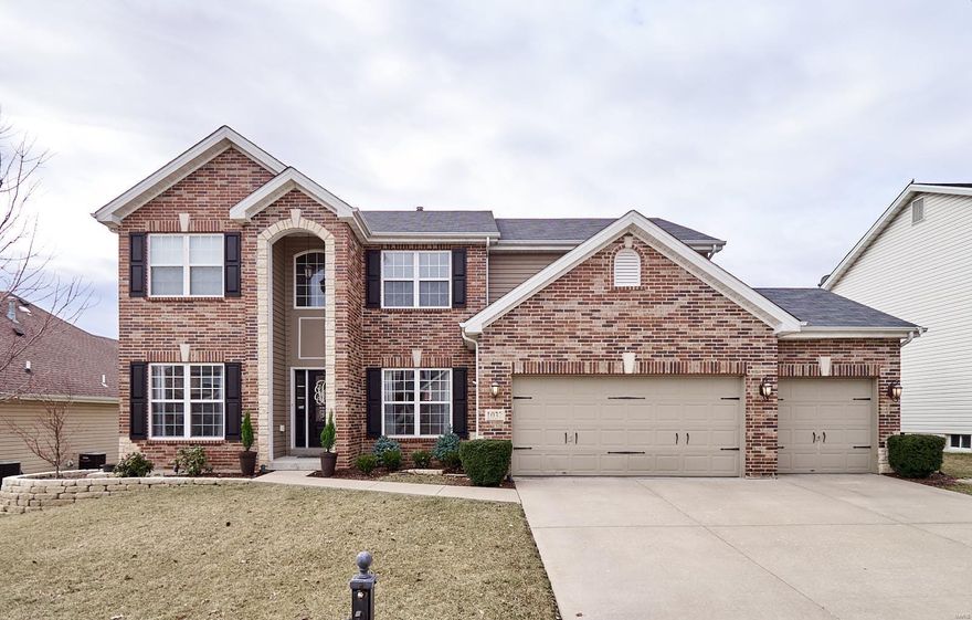 Beautiful 2-story home with may custom upgrades in Talbridge Subdivision. Unique all brick front Sequoia model with over 4250 in total square feet. 5 bedroom, 3.5 bath home with: professionally finished basement, back patio, and kitchen; built-in bookcases in family room, over-sized master bed and bath, fenced yard, etc. Finished basement includes custom stone bar with wine racks, wine cooler, and sunken sink, full bath in LL, large family room with ample storage, built in media and speakers, kids room, egress window, workshop, and storage area. Huge master with bonus area, 2 large master walk-in closets, large bath with whirlpool, double sinks and walk-in shower. New wood floors and carpet on main floor. Fenced yard with large patio, pergola - outdoor stone fireplace / stone kitchen with built-in grill and fridge. A/V and electronic surround throughout house. Talbridge is near highways 70, 94 and 364 centrally located in St. Charles City. Walk to parks, lakes, fishing docks, etc Additional Rooms: Mud Room