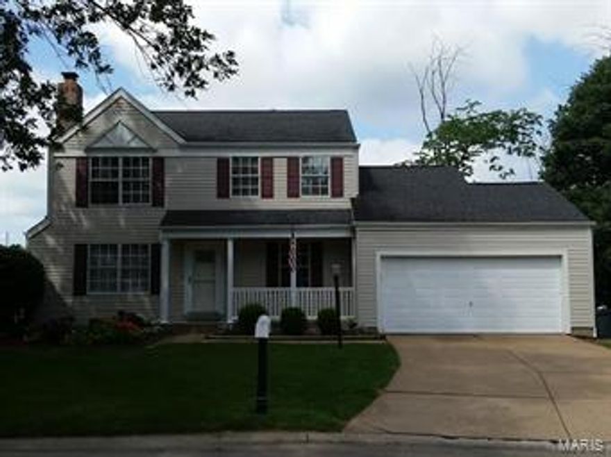 This Nicely Appointed 2-Story has great Curb Appeal sits on a Cul-de-Sac & backs to common ground. Wd/flr entry leads you past the Din/Rm & the Liv/Rm...LivRm has newer carpeting - 5/2015, Gas Brick Fireplace, 2" Blinds & Neutral decor. DinRm has Wdflrs that is just off the Kitch.  Ahhh the Kitchen!  Bright & Airy w/ Hearth Rm that leads out onto the 3 year old Deck & a Breakfast Area that also leads to the Deck. Kitchen has Tile Flooring, Center Island, Electric Stove , Microwave, Dishwasher, Disposal & Refrigerator!  Just off the BrkFst/Rm is the Mn/Flr Laundry & a good sized 1/2 Bath.  Master Bedroom is spacious & bright with an Updated Mstr/BdRm Suite with Soaking Tub, Walk-In Closet & Separate Shower.  Hall Full Bathroom has a Mickey & Minnie Mouse motif that will certainly please the kids!  Lower Level is Partially finished with 3 finished areas that flow quite well, offers a storage area & a Walk-Out.  A Buyers 2-10 Warranty for Peace of Mind is already in place - $75 deductible