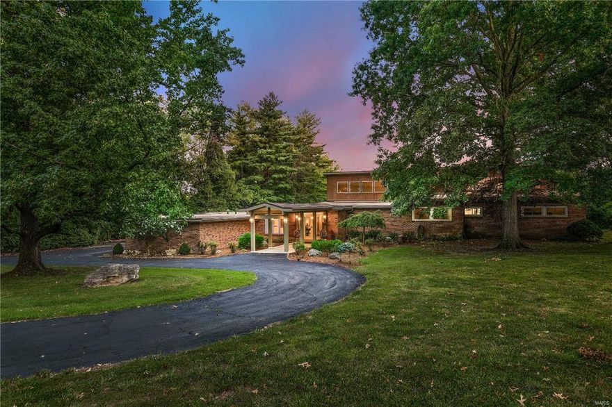 Gorgeous level wooded 1.9 acre tear down building site in prime Ladue location across from Old Warson Country Club.  Opportunity to custom build in private setting in premier location.  Perfect for builders or owner users to design and build your dream home.  Or can renovate existing 5,000 sf, 3+ bedroom, 4 bath home with pebbletech pool.  Ideal location to build or renovate!