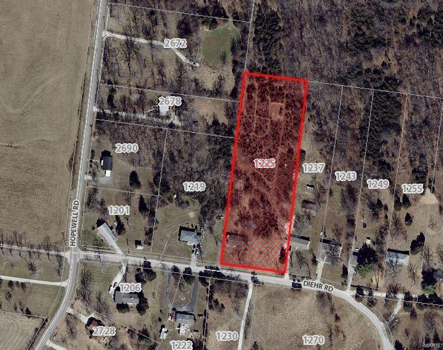 Value is in the land.  3.0 acres.  Septic not up to code.  Well.  Selling "As Is."  This will be a tear-down.