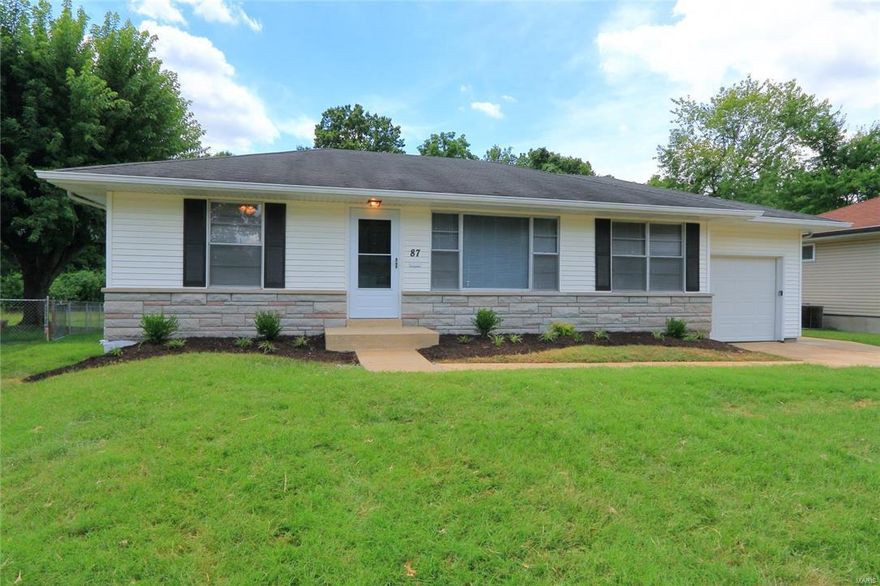 Beautiful 3-bedroom, 2-bathroom rehab in Mehlville area!  Updates include new bathrooms, new flooring, new kitchen complete with granite countertops and new stainless steel appliances. From the master bedroom suite you can walk directly out onto the large deck overlooking the backyard! This isn't just your standard neighborhood lot.  This property extends all the way to the wooded creek and runs behind 5 neighboring properties!  Just minutes away from shopping, restaurants and schools, don't let this one slip away!