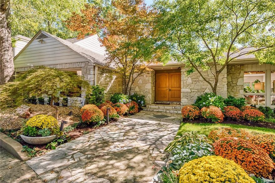 The Ladue News 2017 Decorator’s Show House! Located on a private 2.28 acre lot with a gated driveway. The great room has windows on 4 sides & a vaulted ceiling with skylights. The kitchen has custom cabinets, granite counters, stainless appliances, Thermador Professional 6-burner gas stove, large butler’s pantry & opens to a family room with a vaulted ceiling & stone fireplace. The Main Floor master is glorious with an expanse of windows, limestone fireplace, custom walk-in closet & luxurious bathroom with steam shower & jetted tub. There is one more bedroom on the main level. 2nd floor loft suite with bedroom & bath.  The Lower Level is a dream with a bright recreation room, extra bedroom with a walk-out to a patio, sauna, wet bar, wine cellar & more. 2 car attached & a 1 car detached garage with a work studio. Additional Rooms: Mud Room