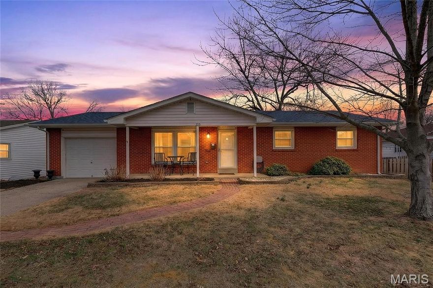 Welcome to this Charming 3-bedroom, 1.5-bath ranch-style home located in the heart of St. Charles. You'll fall in love the moment you pull up with the paver walk way and covered front porch. Step inside to the spacious living room, which showcases custom built-in bookcases, creating a stylish and functional focal point. This home features beautiful hardwood floors throughout the main level, adding warmth and timeless character. The kitchen is fully equipped with butcher block countertops, subway tile backsplash, stylish cabinets, tile flooring, exposed shelving, & pantry. The sliding glass door opens to a large deck and covered patio overlooking the fenced in backyard - perfect for outdoor entertaining and relaxing. Down the hall find 2 generous size bedrooms including the primary suite with LVP flooring & half bath, plus an updated full hall bath. 

The spacious finished basement offers additional living space for entertaining & recreation, including a bar area and a bathroom that is roughed in and ready for future completion. Additional features include: 1 car garage, shed, Roof replaced in 2020, HVAC (2024), Sewer (2023), close proximity to all the shops and restaurants St Charles has to offer. 

This home offers comfort, versatility, and great space for both everyday living and entertaining. Welcome Home!