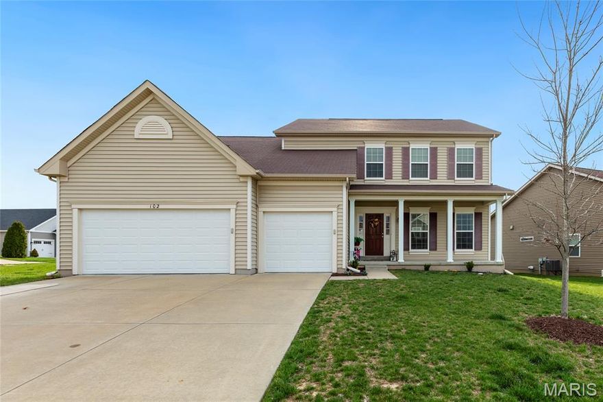 Welcome to this stunning 1.5-story home in the highly desirable Carlton Glen subdivision! Over 3000 sq ft of living space! The main level features an open floor plan which includes generous-sized kitchen with full pantry, center island, gas cooktop and 42" cabinets. The eat-in kitchen is also open to a sunny vaulted hearth room and a spacious living room.

Main level primary suite is situated privately down the hallway and has walk-in closet along with ensuite bathroom featuring double sinks, soaking tub and walk-in shower. Additionally, a private office just inside the main entry with double doors is perfect for work from home! The main floor laundry and drop zone along with a hall half bath complete this comfortable living space.

Upstairs, you’ll find a spacious loft along with three sizable bedrooms - all with walk-in closets - and two full baths, including a Jack & Jill layout.

The unfinished lower level offers endless possibilities with an egress window and rough-in, ready for your personal touch. The oversized 3-car garage, composite deck, and fenced backyard create the perfect setting for entertaining, relaxing, or everyday living.

Enjoy being just a short walk from the neighborhood pool and playground, plus the added bonus of a bus stop steps away - all within the sought-after Wentzville School District. Quail Ridge Park is just around the corner. Such a convenient location for access to all the dining and shopping options Wentzville and Lake St. Louis have to offer!

This home truly has it all—space, style, and a location that makes everyday living easy!