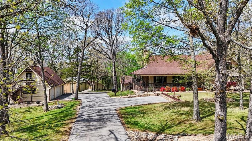 So may possibilities in this 'first time on the market' property that offers sustainability with the stocked 3-acre lake and 44 acres that are half open/half wooded. One owner home, crafted with love and integrity, just waiting for you to make it your own special home! Exterior walls are built with double 2x4 framing, offering support to the massive vaulted great room with wood burning fireplace. Extra-large eat in kitchen where you can just imagine all the family meals that will be served around the second cozy woodburning fireplace! 3rd wood burning stove is sitting back on the sun porch.  Main floor features a spacious primary area down the hall with a bedroom, walk in closet, very large bath, and home office with a double bay of windows! Upstairs are two bedrooms, each with a full bath, and a den that opens to a balcony access via sliding doors. Lower level holds a wonderful surprise in the 35' x 32' wood working room, which only your imagination can tell what it will be for you! Maybe a yoga studio or a home childcare space. So much peace and enjoyment on your front wrap around porch that takes you back to a fantastic deck!  Home has been well taken care of including new windows, new hard surface kitchen counter tops, geothermal HVAC with 3 deep wells with newer pumps, full house back-up generator, and central vac. I can't fail to mention the 45' x 75' metal out building with concrete floor and electric, as well as the extra attic room above the 2-car garage, and the dog kennels located behind the garage.  A property that is truly a Jem with a park like feel, waiting for a new owner!