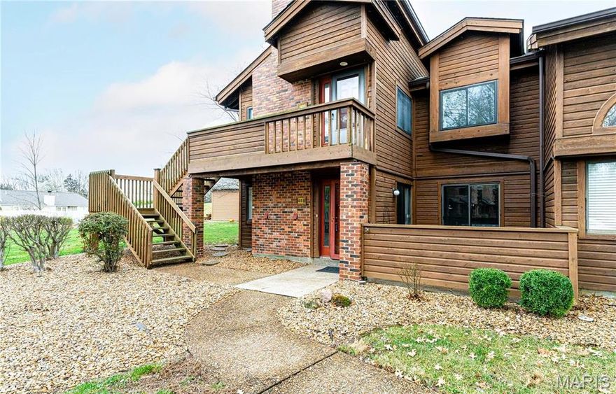 Immaculately Maintained!! This UPDATED one bedroom / one bath Condo with exceptional location and neighborhood is located on the Ground Level (No Stairs), End Unit, Oversized Garage, and Private Patio, Plus so much more!!  As you enter the open floor plan you are welcomed with tons of natural light, wood burning fireplace, newer floors and freshly painted walls. The large kitchen provides an abundance of counter space and cabinets, dishwasher, corner sink, & Full Pantry! The spacious Primary bedroom offers a walk-in closet and access to the private patio. Large, Bright Bathroom with walk in shower and double door entry! Additional amenities are the large 25x15 garage and laundry in the unit. The neighborhood lake, pool, tennis courts, walking trail, clubhouse are additional bonuses! Location to all highways, schools, and shops, icing on top!