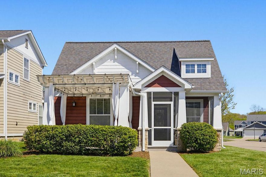 Welcome home to this charming Craftsman cottage in the highly sought-after Walden
Park community—where comfort, style, and low-maintenance living come together
beautifully.
This thoughtfully designed 2-bedroom, 2-bath home offers 1,535 square feet of inviting
space with an open-concept layout perfect for both relaxing and entertaining. The cozy
gas fireplace anchors the living area, creating a warm and welcoming atmosphere, while
fresh interior updates—new paint, stylish kitchen tile, and modern ceiling fans—give the
home a crisp, move-in-ready feel.
Upstairs, a finished walk-in attic provides a 300 sq ft bonus office/flex space, complete
with its own mini-split system for year-round comfort—ideal for remote work, hobbies,
or a private retreat that could also be utilized as an additional bedroom.
Car enthusiasts and storage seekers will love the oversized 2-car garage featuring a
large, dedicated storage room, offering plenty of space for organization and
functionality.
Step outside and unwind in your own private outdoor oasis. The recently screened-in
front patio, paired with a covered pergola, outdoor ceiling fan, and elegant cabana
curtains, creates the perfect setting for morning coffee or evening gatherings.
Enjoy truly effortless living with an HOA that handles lawn care, sprinkler maintenance,
and snow removal. Residents also have access to exceptional community amenities,
including a clubhouse, fitness center, swimming pool, and a gated playground.
Nature lovers will appreciate the direct access to the Cape LaCroix Recreational Trail,
connecting you all the way to Shawnee Park—perfect for walking, biking, and enjoying
the outdoors.
Nestled in the darling Walden Park neighborhood, this home offers quick access to I-55
and is conveniently located near Jackson, making daily commutes and errands a breeze.
Don’t miss your chance to own this beautifully maintained, low-maintenance gem in one
of the area’s most desirable communities!