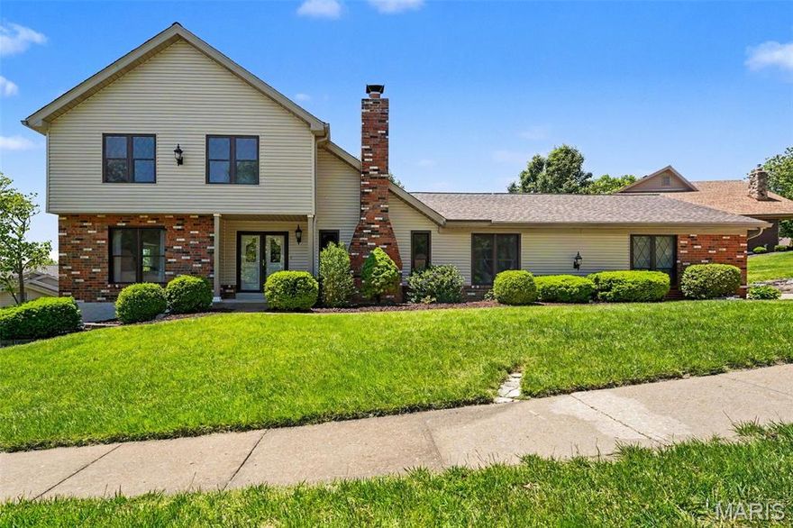 NEW IMPROVED PRICE, NEW ROOF, NEW SIDING & THE INGROUND POOL is OPEN! Welcome to 5022 Amber Way, nestled in an established neighborhood known for its charm and character. This distinctive Tudor-style home offers over 2,500 square feet of living space, featuring 4 bedrooms and 3.5 baths, including two primary suites, one conveniently located on the main level and a spacious secondary suite upstairs, each with its own ensuite bath. From the moment you arrive, the home’s curb appeal stands out with new siding and a new roof, along with an attached oversized two-car garage and expansive driveway with capacity for up to six vehicles, ideal for seamless entertaining. Inside, the unique floor plan is designed for both comfortable everyday living and effortless entertaining. The vaulted living room showcases exposed beams, a gas fireplace with brick accents, and a stunning wall of windows and sliding glass doors that overlook the backyard. The living room flows seamlessly into the spacious kitchen and breakfast area, complete with granite countertops, ample cabinetry, and a walk-in pantry. A separate dining room features a bay window and updated light fixture, while a sunken great room offers flexible space ideal for a home office or additional living area. The main level primary suite offers convenience and comfort, complete with an en-suite bath and access to main level laundry area located just off the suite. Upstairs, an open balcony overlooks the main living space and leads to the expansive second primary suite with a walk-in closet. Two additional bedrooms and a full hall bath provide generous space, along with abundant storage including an oversized closet at the top of the stairs. The partially finished walkout lower level includes a rec area and rough-in for a future bath, offering additional potential living space. Step outside to your private backyard retreat featuring a spacious deck, privacy fence, and an in-ground pool. Enjoy summer to the fullest with an in-ground pool featuring a consistent 5-ft depth, ideal for water volleyball, badminton, and endless outdoor fun. This home truly stands a notch above. Don’t miss the opportunity to make it your own.