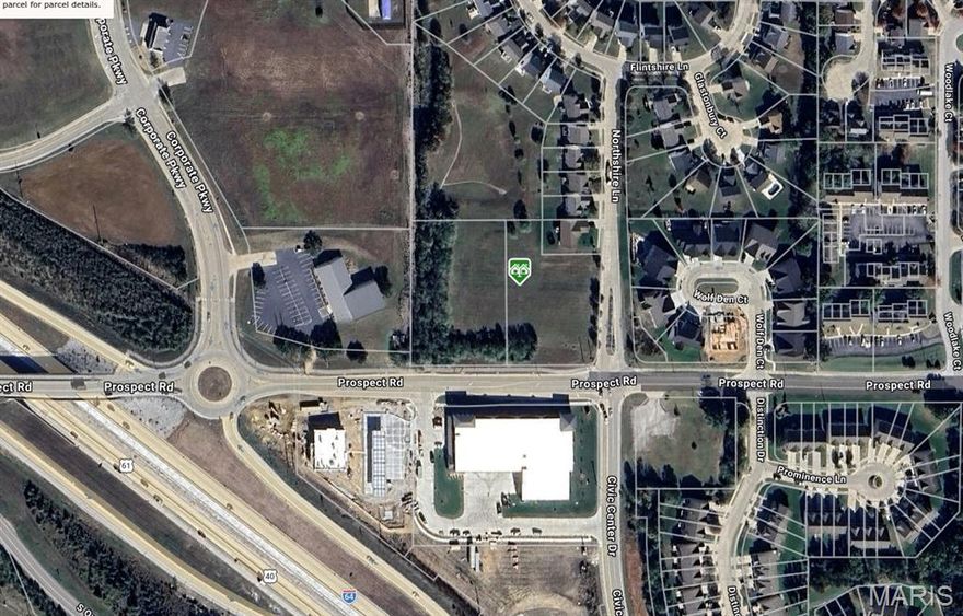 Bordered by I-64, Prospect Road & Civic Center Drive

Immediate Interchange Access

Water, Sewer, Gas, and Electric at Site

Past Clean Phase 1 Environmental Report Available


Property directly across from new Multi Million Convenience Store and Climate Controlled Storage Facility

Property nearly abuttes new Multi Million Dollar Ford Dealership

Located in Lake St Louis and the fastest growing school district in Missouri Wentzville R-Iv