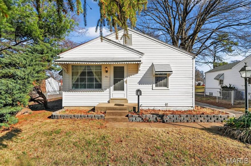 Charming and full of potential! This mid century bungelow ranch home offers, 2 bedroom, 1 bath, a spacious living room and dining room combination, plus an eat-in kitchen with plenty of room for everyday living. Two generously sized bedrooms and a full bath complete the main level. Hardwood floors are located under the carpeting. Thermal windows add to the home’s efficiency The unfinished lower level provides additional space for storage or future finishing and includes a pool table that stays with the home. Step outside to enjoy the fenced yard and an oversized detached garage featuring a convenient man door—perfect for vehicles, hobbies, or extra storage. Home is being sold as-is, offering a great opportunity to make it your own!