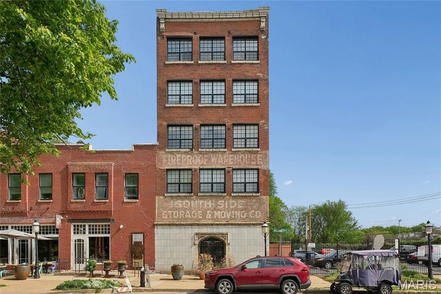 Located in the heart of Benton Park, this stunning Sidney Street penthouse condo is a true loft conversion from a historic late 19th century warehouse. Rich with character and modern comfort, the home features soaring 11 foot ceilings, exposed brick walls, wood flooring throughout the main floor, and oversized windows that fill the space with natural light.
The open main level is ideal for both relaxing and entertaining, while upstairs offers a versatile bonus sleeping area with direct walk out access to your private rooftop deck. From the deck, enjoy breathtaking views of the Gateway Arch, the Anheuser Busch complex, and the vibrant Soulard neighborhood below.
Additional conveniences include in unit laundry hookups, extra storage in the basement, and access to a gated parking lot for the building. Perfectly situated within walking distance to local restaurants, bars, parks, a dog park, and public transportation, and just minutes from downtown St. Louis and major highway access, this penthouse offers the best of city living with historic charm.