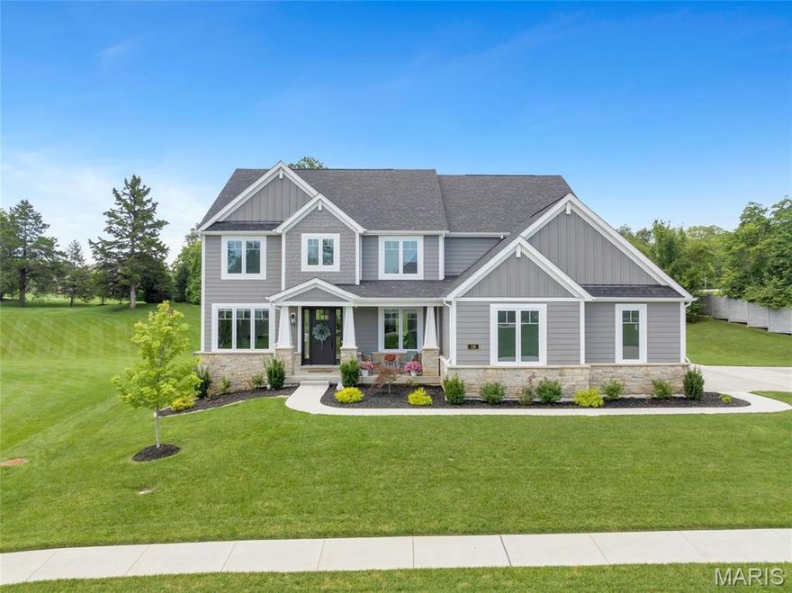 Stunning 2yr. new home in very highly desired private neighborhood! The 5 beds, 5 baths offer extra features including a guest suite on the main floor!  The main level boasts stylish engineered hardwood, magnificent 8 ft. doors throughout, a cozy study, spacious dining area, gas fireplace, and floor-to-ceiling windows in the living room, expanded garage!  The chef's paradise Kitchen has custom cabinets, gorgeous solid stone counter tops, a decorative tile backsplash, double oven, an additional oven and gas range, a butler's pantry and walk in pantry! Head on up to the second floor where you'll discover 4 charming bedrooms, 2 with a shared jack and jill bathroom, 1 with its very own private full bathroom, master bedroom has his/hers closets, 2 separate sinks, standalone Tub, step up bonus room, laundry room with a sink and shelving.  The large 9ft. pour basement is just waiting for your finishing touches. Step outside to your outdoor oasis with covered patio and oversized lot!