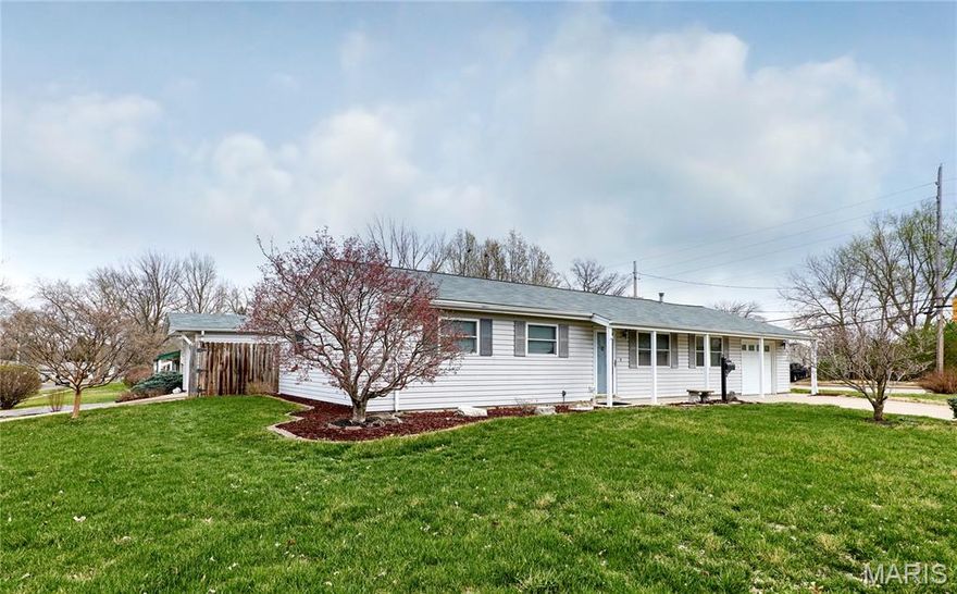 Check out this lovely well-cared-for 3 bedroom 1-1/2 bath "over 1,200 sq. ft." home with a 2 Garages and lots of storage! This home sits on a level corner lot with (2) oversize driveways for lots of parking space, vaulted ceilings, a beautiful enclosed porch and a fireplace. Check it out soon, before it's gone!