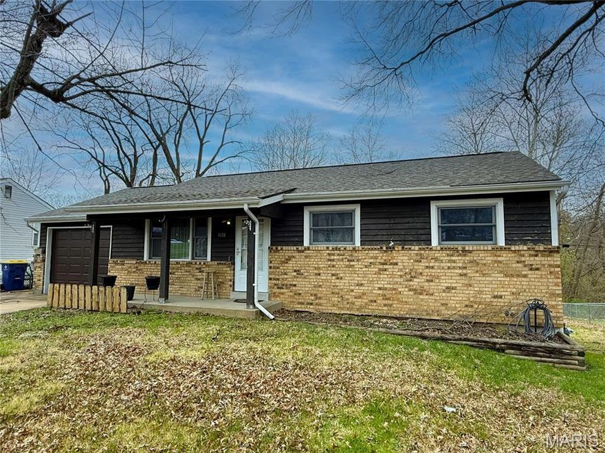 Opportunity knocks at 4118 E Donaldson Dr in the highly sought-after Oakville Sr High boundary! This 4-bedroom, 2-bath ranch home is a true diamond in the rough—perfect for buyers looking to add their personal touch, renovate, and build instant equity. The main level offers 3 bedrooms, 1 full bath, a spacious family room, and an eat-in kitchen, with wood flooring flowing throughout much of the home. The partially finished walkout lower level adds valuable living space, featuring a nice-sized recreation room, office/bonus room, and a private 4th bedroom with a full bath—ideal for guests, and/or in-laws. Step outside to an expansive, level backyard—perfect for entertaining, gardening, pets, or outdoor enjoyment. Major updates include a new roof and a newer HVAC system, providing peace of mind as you make it your own. With solid bones and endless potential, this home is a fantastic opportunity for homeowners and investors alike. Conveniently located near shopping, dining, parks, and easy highway access—don’t miss your chance to transform this property into something truly special! Home is being sold AS-IS. Any inspections are for informational purposes only. Seller to do no repairs or inspections.