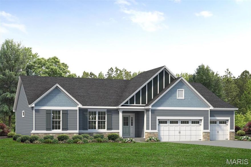 The HEMINGWAY by McKelvey Homes. BASE PRICE on elevation WA*. The Hemingway ranch offers 2,293 sq ft, 3 bedrooms, and 2 full bathrooms.  The Dining/ Flex room off the foyer adds space for a formal dining room, office, or playroom. The foyer then leads into the Great room that features a fireplace and open flows into the breakfast and kitchen. The Kitchen showcases a large eat-in island, pantry, and plenty of storage for cabinetry.  The Owner's suite is located on one side of the home with a walk-in closet and private bath. Two secondary bedrooms are on the opposite side of the home and share a full bath. The family foyer and laundry room are located off the garage for everyday function. Customize this home to meet your needs.