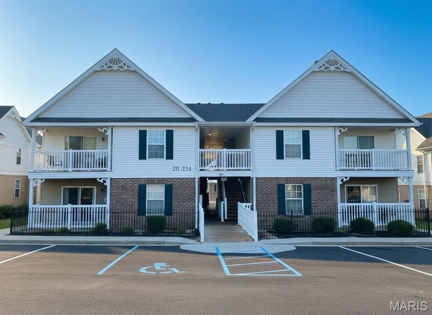 Bright, stylish, and move-in ready! This stunning 2-bedroom, 2-bath condo offers soaring vaulted ceilings making the space feel open and airy. Fresh, modern paint and new white faux wood blinds enhance the home’s appeal. Upgraded countertops and backsplash add a sleek, updated finish to the kitchen. The spacious primary suite features a walk-in closet and a private bath complete with double vanity. Step outside to your private balcony, ideal for morning coffee or evening cocktails, with the added bonus of extra storage. This home is the perfect blend of style, functionality, and low-maintenance living.