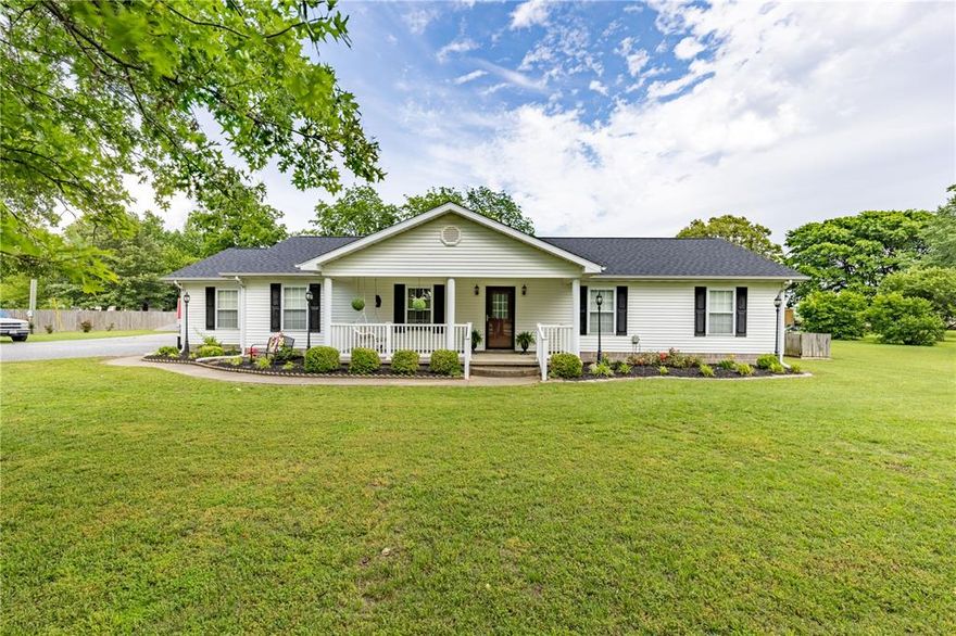 You want country living and move in ready?!  I've got it! This gorgeous 3 bedroom 2 bath home sits on 1 acre right outside East Prairie in an extremely desired subdivision!  As soon as you enter you immediately sense you are at home!  From the beautiful kitchen cabinets, to the vaulted ceiling and fireplace in the living room, or just sitting on the front porch swing enjoying the weather you feel at home!  This ranch style home is completely move in ready and comes with all the kitchen appliances.  This home also has a large shop with electric and a storm shelter!!  Schedule your tour now!