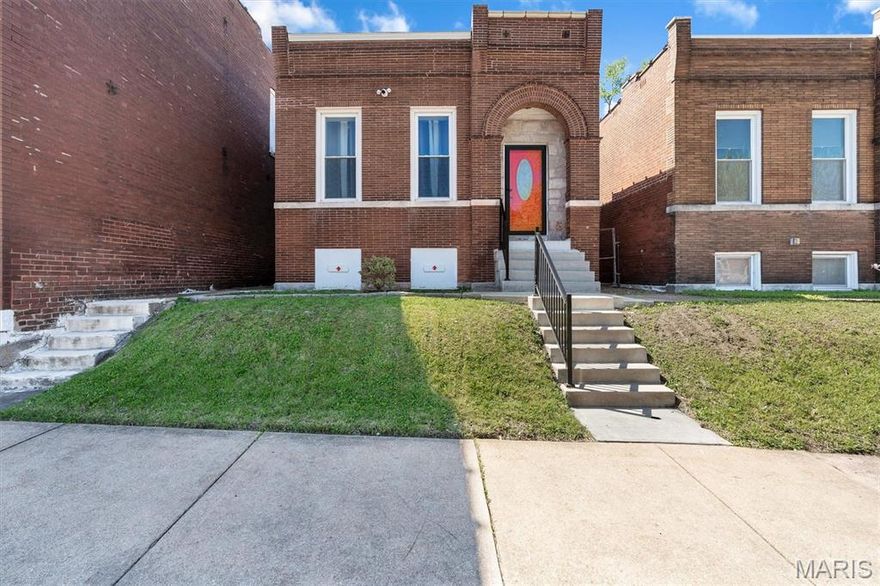 This beautifully maintained brick home is a perfect blend of classic character and modern convenience. Inside, you'll find an open floor plan with a spacious and sunlit living room. This home boasts 3 spacious bedrooms with built in shelves in the primary bedroom. The kitchen is a standout feature, offering plenty of counter space, center island, granite counter tops, updated appliances, and a layout that’s functional. Updated luxury flooring, crown molding throughout, and mail level laundry. Step outside to discover the large backyard with a hot tub for your family gatherings! Close to all highways and Carondelet Park.  Sold As-IS.