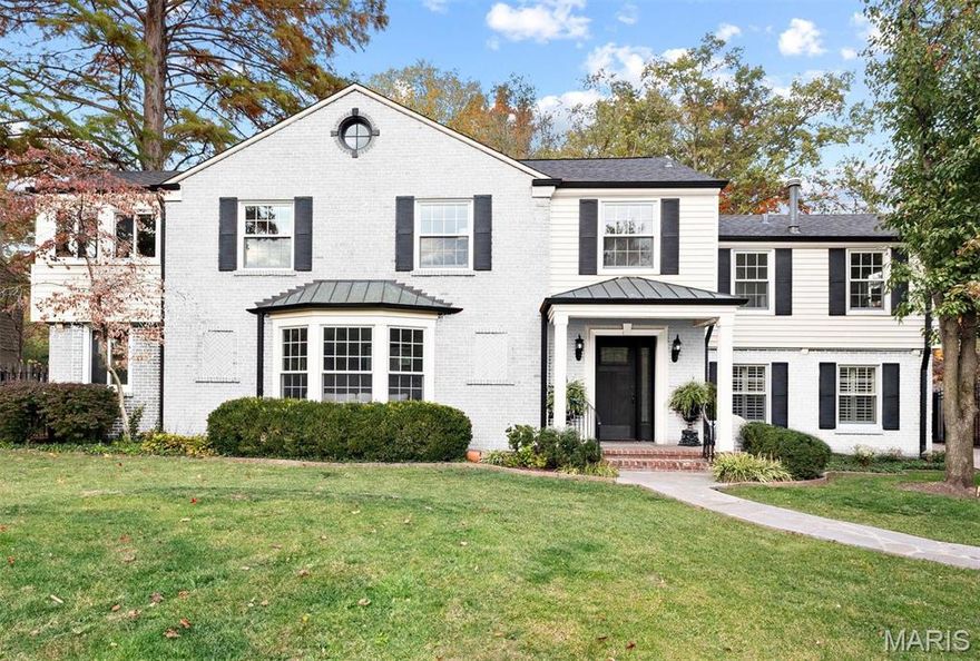 Completely renovated 4 BR & 3.5 BA home in a sought-after neighborhood in Ladue. Fresh neutral paint, refinished light hardwood floors, restored plaster walls, & moldings blend its contemporary style with traditional architecture. The first floor features a living room with a bay window & fireplace, two sets of double doors leading into a home office & a set into the dining room, family room, & an updated gourmet kitchen. Upstairs, a primary suite boasts a renovated spa-like bath with a European glass shower enclosure, custom cabinetry & a walk-in closet. Three more bedrooms with two additional renovated full baths & a laundry room complete the second floor. The lower level includes extra finished living space & an abundance of storage. Relax on the oversized patio overlooking a well-manicured backyard. A detached two-car carport, new HVAC, updated plumbing stack, a sump pump & dehumidifier. This home is centrally located among schools, shops & restaurants- one you won't want to miss. Additional Rooms: Sun Room