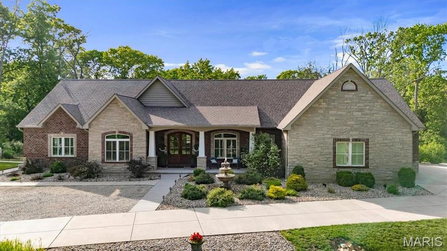 Welcome to your DREAM retreat! This custom ranch home on 8.9 acres blends luxury and privacy. A split bedroom layout offers 5 bedrooms & 4 1/2 baths. At the heart of the home, the open-concept living area and the chef's kitchen come together to create an inviting and functional space. The living area centers around a gas fireplace framed by custom built-in bookcases, while the kitchen boasts a large island with quartz countertops, a double oven, and an induction stove. The finished lower level walkout includes a rec room, bedroom, and a secure vault. Step outside and unwind in your private oasis featuring a heated in-ground pool with plenty of patio space, a wrap around deck, & stunning views! This property is rich with wildlife offering a true connection to nature right outside your door! A bonus is a geo-thermal system for efficient heating and cooling plus a water filtration system!
This home is a rare find blending upscale living, wide open space, and breathtaking natural beauty!