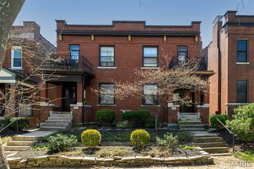 Exceptional investment opportunity in highly sought-after Tower Grove Heights, directly facing Tower Grove Park, one of the city’s most beloved and active parks. This well maintained historic 3-family building blends timeless charm with strong income potential. Perfect for investors seeking solid income or for those looking to live in one unit while enjoying rental income from the other 2. The building features two 1-bedroom, 1-bath units, each nearly 1,000sf. The third unit is a spacious two-story 3-bedroom, 1.5-bath unit at almost 2,000sf. The property maintains historic character with original fireplaces, pocket doors and detailed trim that adds charm and appeal. Rents range from $825 to $1,545 per month, reflecting strong income potential. Tenants enjoy off-street parking in the rear, along with access to basement laundry and additional storage. Unbeatable location just steps from the park, offering farmers markets, food trucks, festivals, pickleball and tennis courts, kickball fields and walking paths perfect for biking or strolls. Easy to rent and consistently income producing, this is a rare opportunity in one of St. Louis’ most desirable neighborhoods.