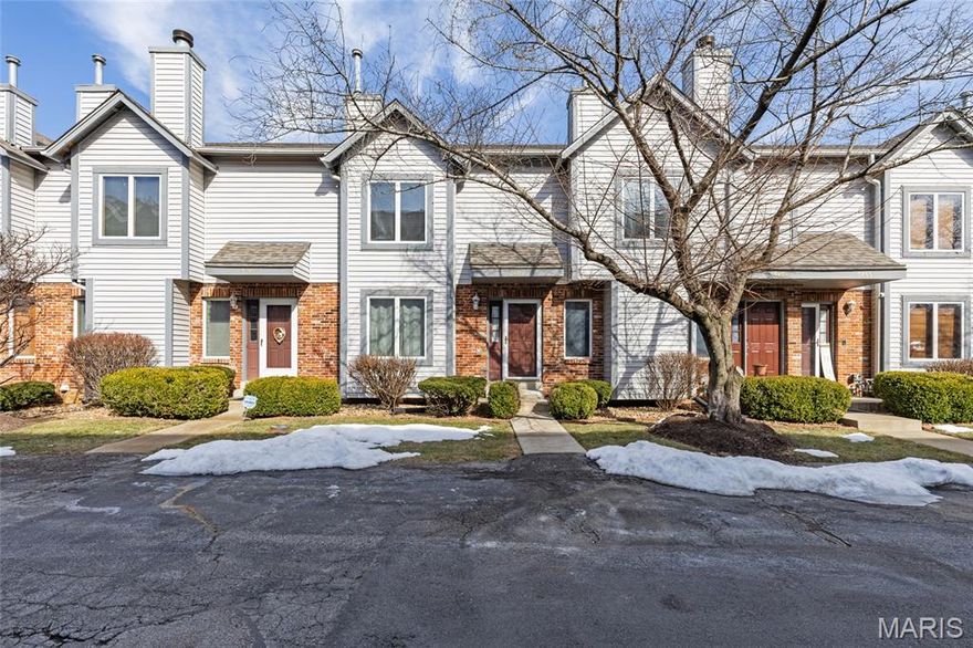 Great Townhome just seconds from 364 in St Charles! This Spacious townhome  is a rare finding offering 2 primary suites! Entering the home a spacious great room with luxury vinyl plank oak floors greats you! Kitchen has oak cabinets, large pantry and breakfast bar! Breakfast room has a french door leading to the maintenance free deck. As mentioned there are 2 spacious bedrooms and 2 full baths! Lower level laundry and systems room offers a lot of space for storage. Spacious tuckunder garage is 20x24. This community offers a pool, clubhouse, and tennis courts. Bonus! This unit offers rare parking in front of the home. Al just seconds from 364 and I-70