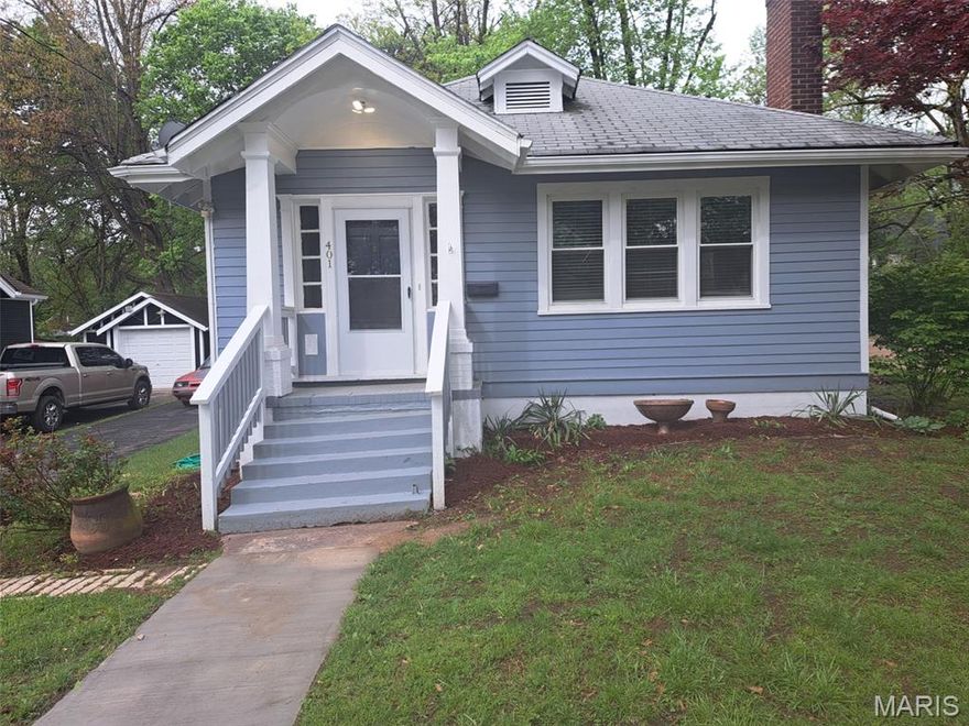 Updated home. More pictures to come. Planning on going active on April 20. Enjoy the large rooms in this 2-bedroom, 1-bath residence situated on a .23-acre corner lot in the heart of historic Ferguson. Built in 1928, this home beautifully preserves its character with hardwood floors and classic architectural details while offering the modern updates. The inviting living room features a wood fireplace with decorative shelving and mantel. Enjoy your evening in the level backyard with large mature trees great for summer BBQs and gardening. Both bedrooms are well-proportioned and the home features a clean basement with some finishes providing substantial storage potential or room for a future hobby space.