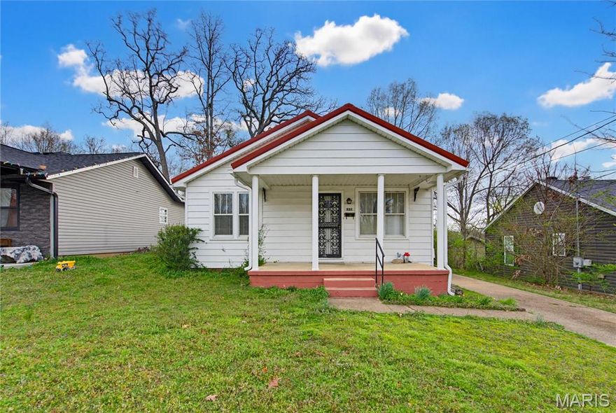 This cute 2 bedroom and 1 full bath home is centrally located close to Walmart and schools.  There have been several updates under this owner including new roof , some windows, some flooring inside, and recently painted.  This home also has a covered front and back porch with some fencing for your furry friends.  Too top it off, a private yard and tools/toys storage building.