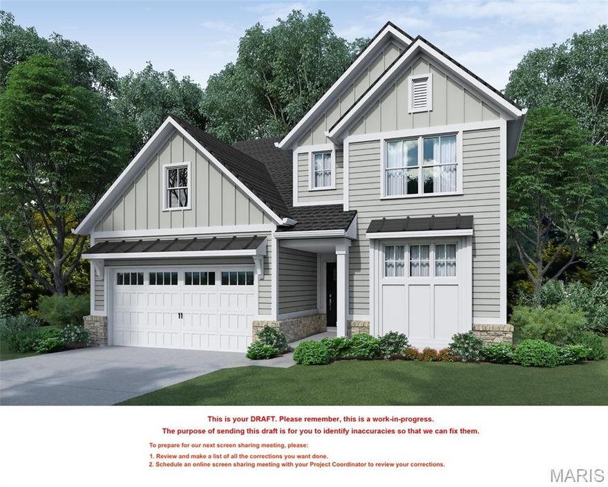 This stunning 5-bedroom, 4.5-bath home in walkable location to downtown Kirkwood.  Enjoy the convenience of a 2-car attached garage and the grandeur of 9' first-floor ceilings with open floor plan. Luxurious hardwood flooring graces the 1st floor and 2nd-floor hall. The gourmet kitchen boasts custom cabinetry, a large island, peninsula counter, Quartz countertops, soft-close drawers, pull-out, trash pullout, stainless steel appliances, and a spacious walk-in pantry. The great room stuns with a vaulted ceiling, fireplace, and dry bar. Relax in the elegant master suite with a spa-like bath, walk-in closet, adult-height vanities, and standalone tub. Additional features include a 1st-floor mudroom, and a finished lower level with a rec room, bedroom and bath.