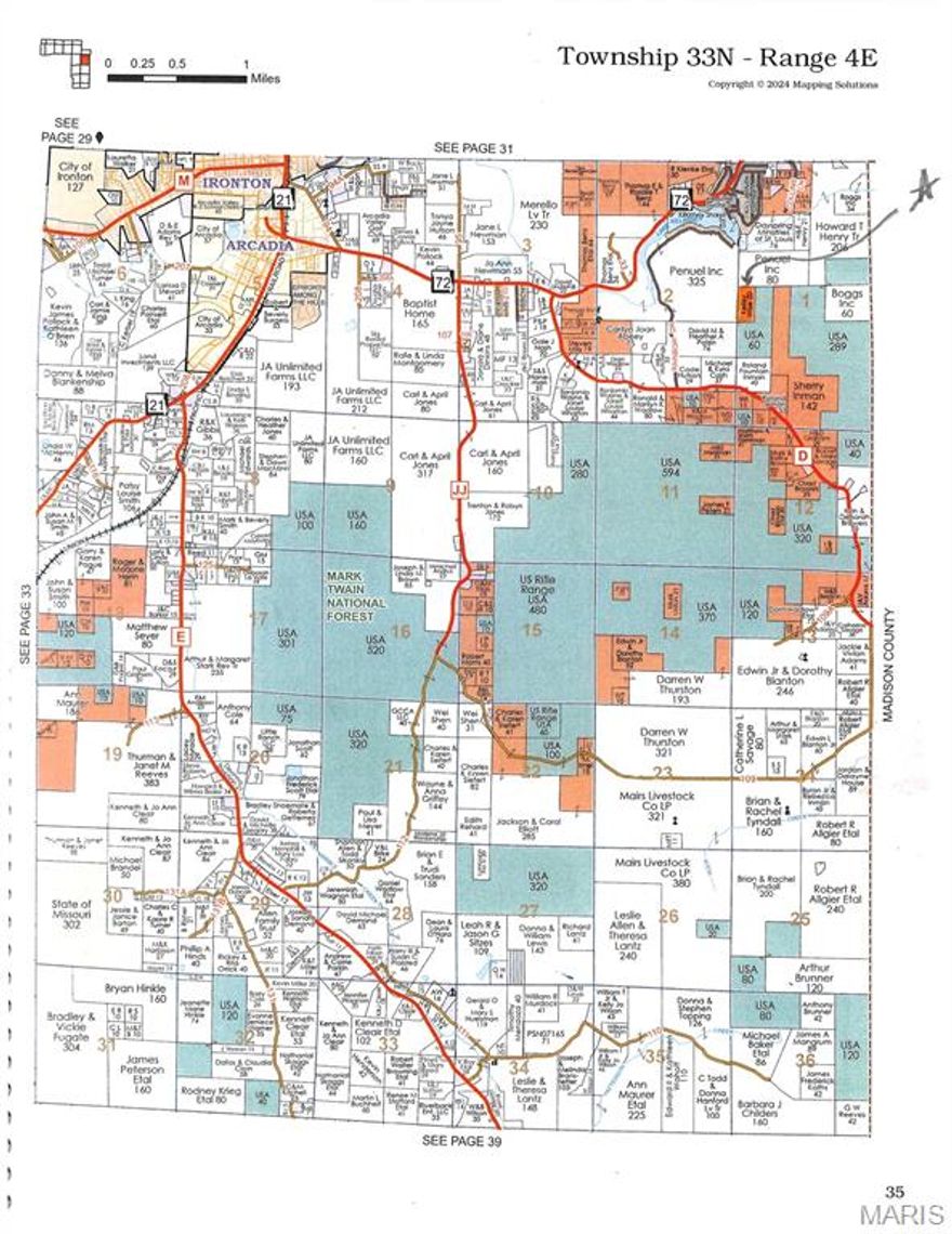 No legal access. Great for hunting if you could work out the access. Joins USA land