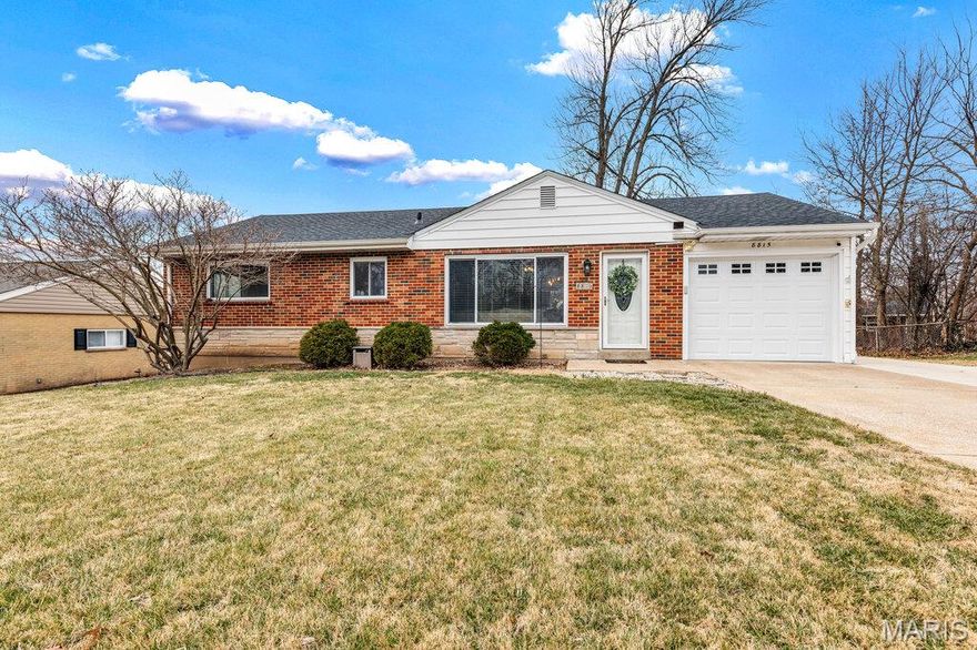 “Nestled on a peaceful Crestwood street in a highly desired neighborhood of Lindbergh Schools, 8815 Glen Rose has the classic charm paired with modern renovations that buyers really want. Step inside a bright, open living space with authentic hardwoods running through the main area; a separate dining space provides functionality, and an eye-catching, warm & modern kitchen impresses with granite counters, new sink and fixtures, stainless steel appliances, and 42-inch cabinets. Three bedrooms and a newly renovated hall bath complete the main floor. Save extra time for the basement — it’s a showstopper! With standout upgrades at every turn, the lower level was renovated to fit an entertainer’s dream. Media/rec space with luxury vinyl floors, an elevated bar area w/ drink fridge, beautifully-designed full bath, and a spacious, finished laundry & storage area. Outside, the improvements keep coming! Newer roof in 2024, a new garage door, second driveway pad, and a backyard built for hosting — complete with a covered back porch and patio. Newer water heater and a home warranty included for peace of mind! Standout spaces, smart updates, and room to live and unwind — tour today!