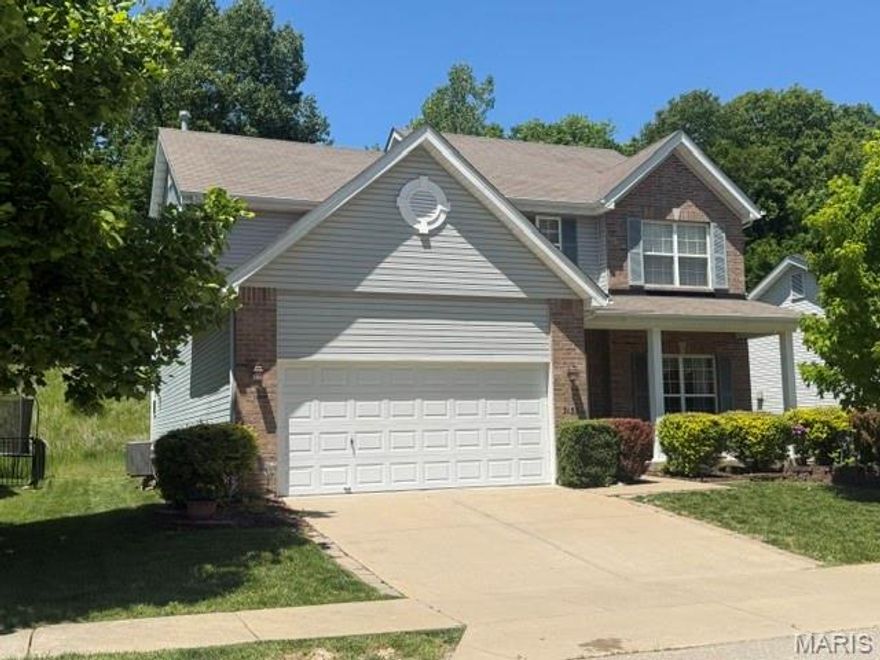 The home of your dreams is now on the market! This meticulously maintained, gorgeous 2 story boasts 4 spacious bedrooms, all of which have large walk-in closets, 2 full baths upstairs & 1 half on main level with beautiful vanities. Gorgeous hardwood flooring throughout main level, as well as in master bed. Master also has vaulted ceilings, hardwood floor, double vanity, separate shower & a large jet tub. 2nd bed offers the best view of all, staring right at the lake, & has a window in the closet for extra light. Main floor provides separate dining with arched entry, living/sitting room, gas fireplace to keep you cozy on cold winter nights! The spacious open floor plan makes for great entertaining! It's a smooth transition from the well designed kitchen, with island, to the inviting breakfast room & right to the family room with a giant window. The bright and airy breakfast room also includes a bay window/atrium door, for extra space, that walks out to the custom stamped concrete patio where you can enjoy the serene wildlife daily, including deer, bunnies, etc. The 9 foot ceilings make this home feel so very grand! This home is a 1 owner home and has many upgrades, including the stunning open staircase with beautiful iron balusters and huge picture window, as well as the open lower stairs that lead to the very large, full basement that is just screaming to be finished, as if you will need any more living space! You will love the dual zone heating/cooling with 2 units to keep everyone comfortable! Additional upgrades include upgraded cabinets, master bath window,  & kitchen window. This home sits on a premium, highly desired lot, and is directly across from the lake, offering breathtaking views every single day! Relax on the porch with a morning coffee or afternoon lemonade and enjoy the beautiful water view. This home is also within a very short walk to the subdivision pool/clubhouse. Ample cabinets, closet space and tons of storage! What more can you ask for? This diamond will not be around very long!